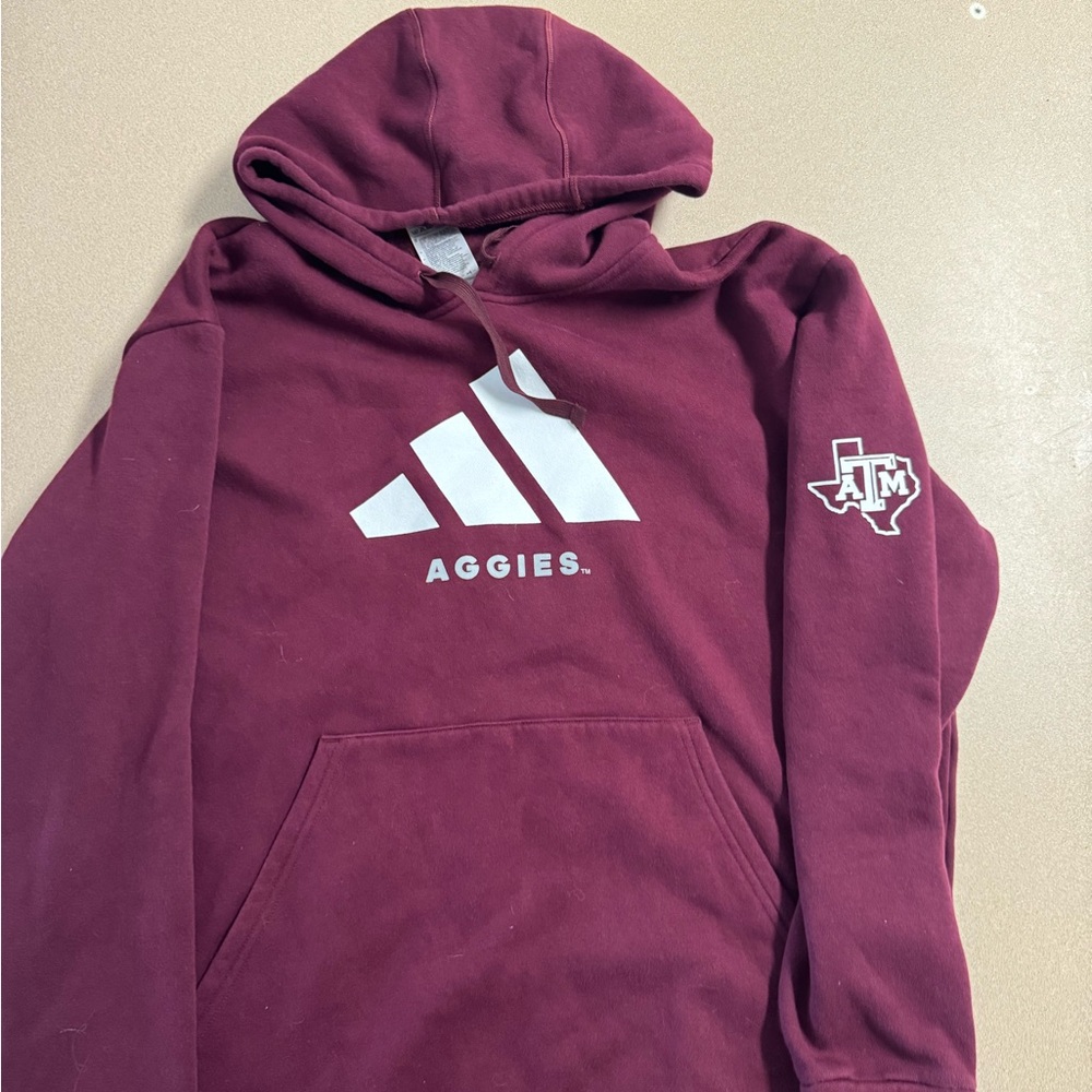 Adidas Burgundy Hoodie - Men's Sweater
